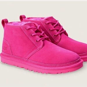 UGG Vibrant Pink Kids Lace-Up Boots
